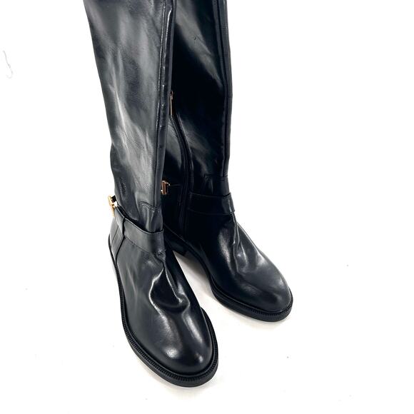 Elegant Black and Brown Women's Riding Boots - Picture 5 of 9